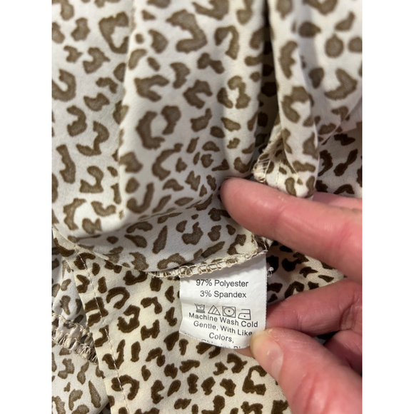 PRETTYGARDEN Maxi Dress S Brown and Cream Leopard Print - Picture 7 of 7